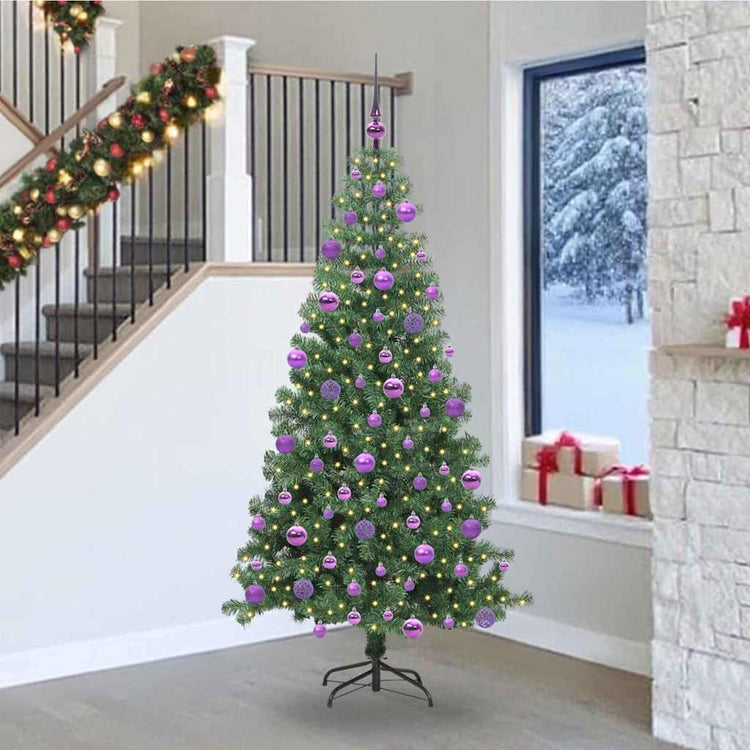VidaXL Weihnachtsbaum mit 300 LEDs mit standardmäßigem grünem 240 cm PVC
