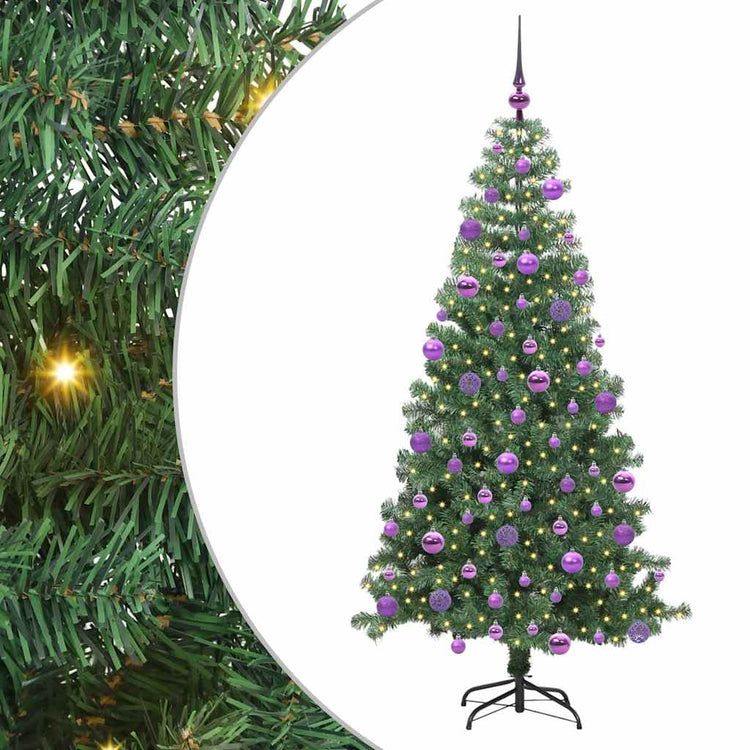 VidaXL Weihnachtsbaum mit 300 LEDs mit standardmäßigem grünem 240 cm PVC