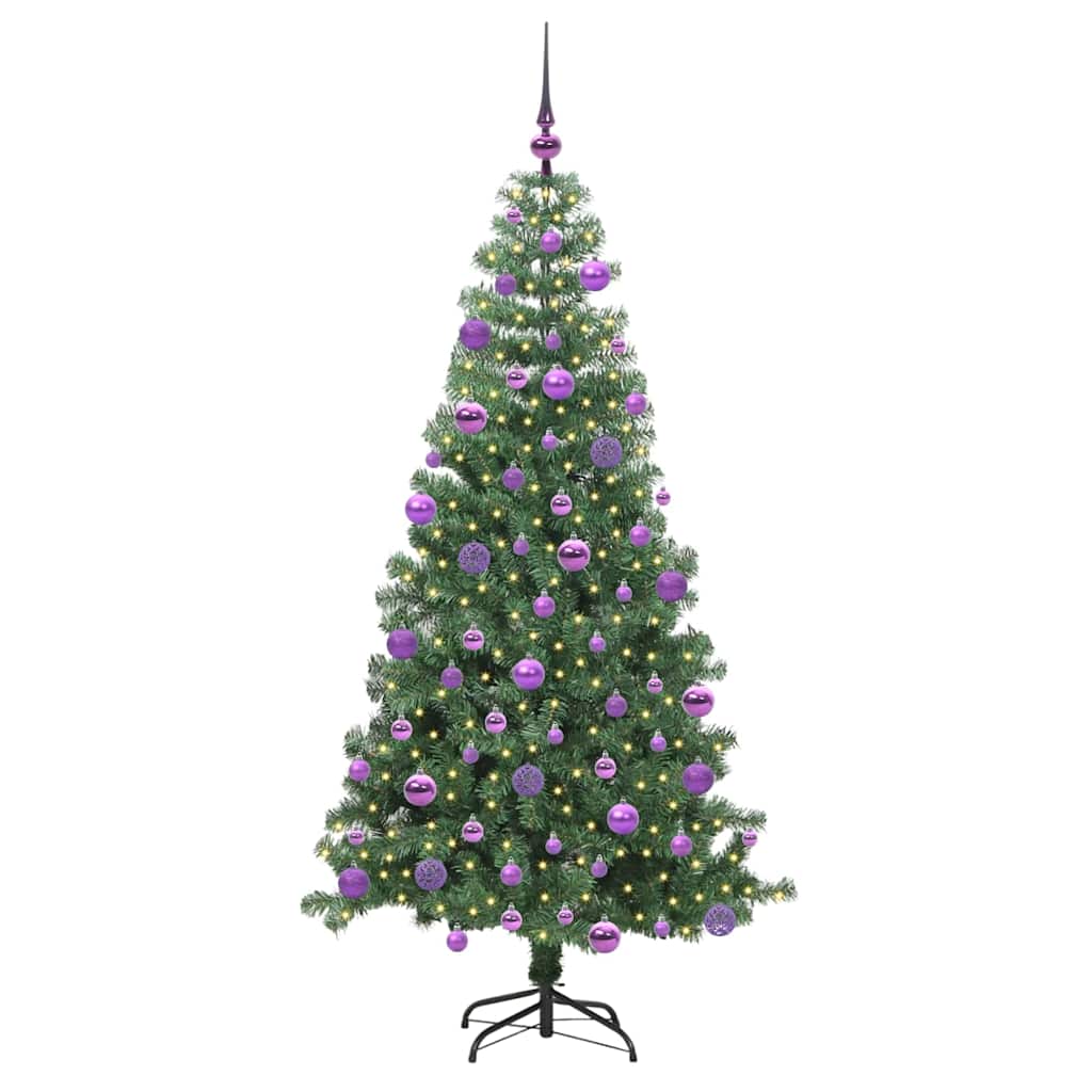 VidaXL Weihnachtsbaum mit 300 LEDs mit standardmäßigem grünem 240 cm PVC
