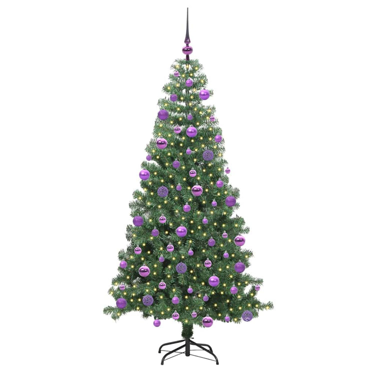 VidaXL Weihnachtsbaum mit 300 LEDs mit standardmäßigem grünem 240 cm PVC