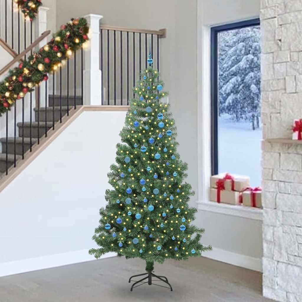 VidaXL Weihnachtsbaum mit 300 LEDs mit standardmäßigem grünem 240 cm PVC