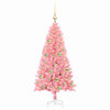 VidaXL Weihnachtsbaum mit 150 LEDs mit standardmäßigem rosa 120 cm PVC