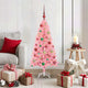 VidaXL Weihnachtsbaum mit 150 LEDs mit standardmäßigem rosa 120 cm PVC