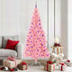 VidaXL Weihnachtsbaum mit 300 LEDs mit standardmäßigem rosa 180 cm PVC