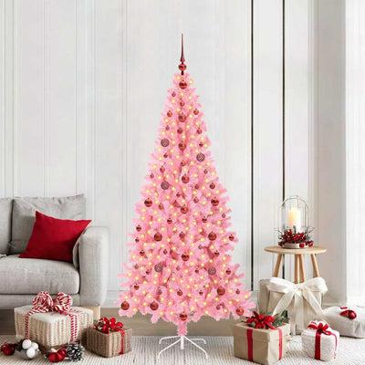 VidaXL Weihnachtsbaum mit 300 LEDs mit standardmäßigem rosa 210 cm PVC