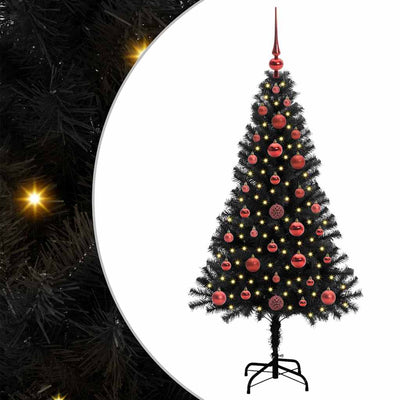 VidaXL Weihnachtsbaum mit 150 LEDs mit standardmäßigem schwarzem 120 cm PVC
