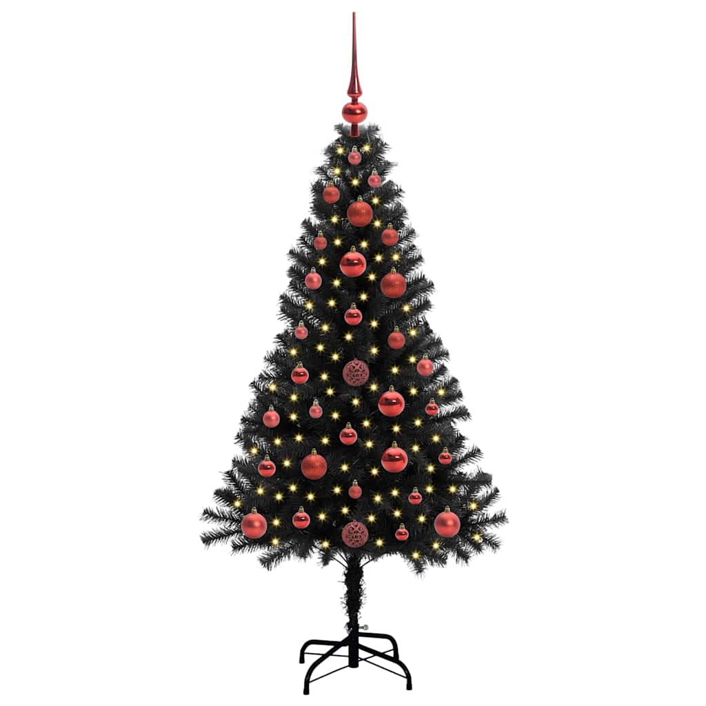 VidaXL Weihnachtsbaum mit 150 LEDs mit standardmäßigem schwarzem 120 cm PVC