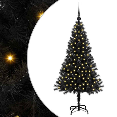 VidaXL Weihnachtsbaum mit 150 LEDs mit standardmäßigem schwarzem 120 cm PVC