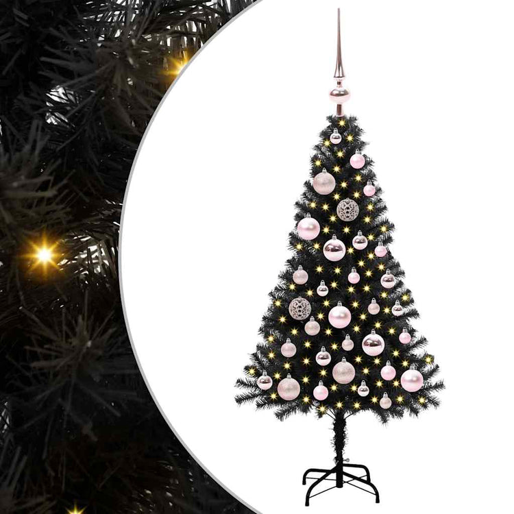 VidaXL Weihnachtsbaum mit 150 LEDs mit standardmäßigem schwarzem 120 cm PVC