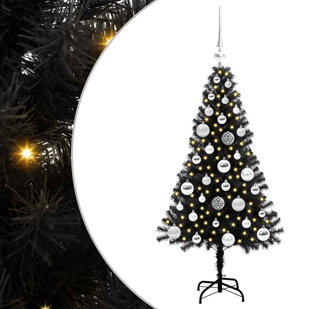VidaXL Weihnachtsbaum mit 150 LEDs mit standardmäßigem schwarzem 120 cm PVC