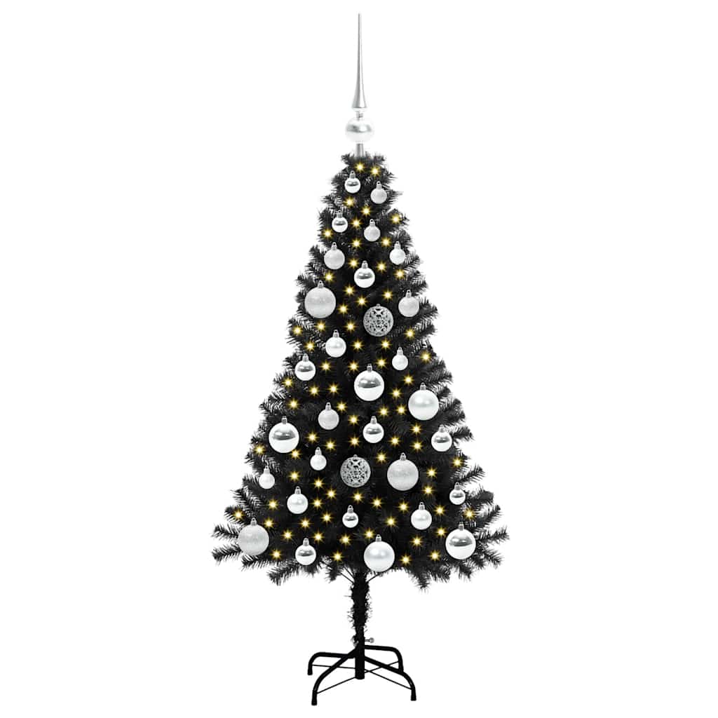 VidaXL Weihnachtsbaum mit 150 LEDs mit standardmäßigem schwarzem 120 cm PVC