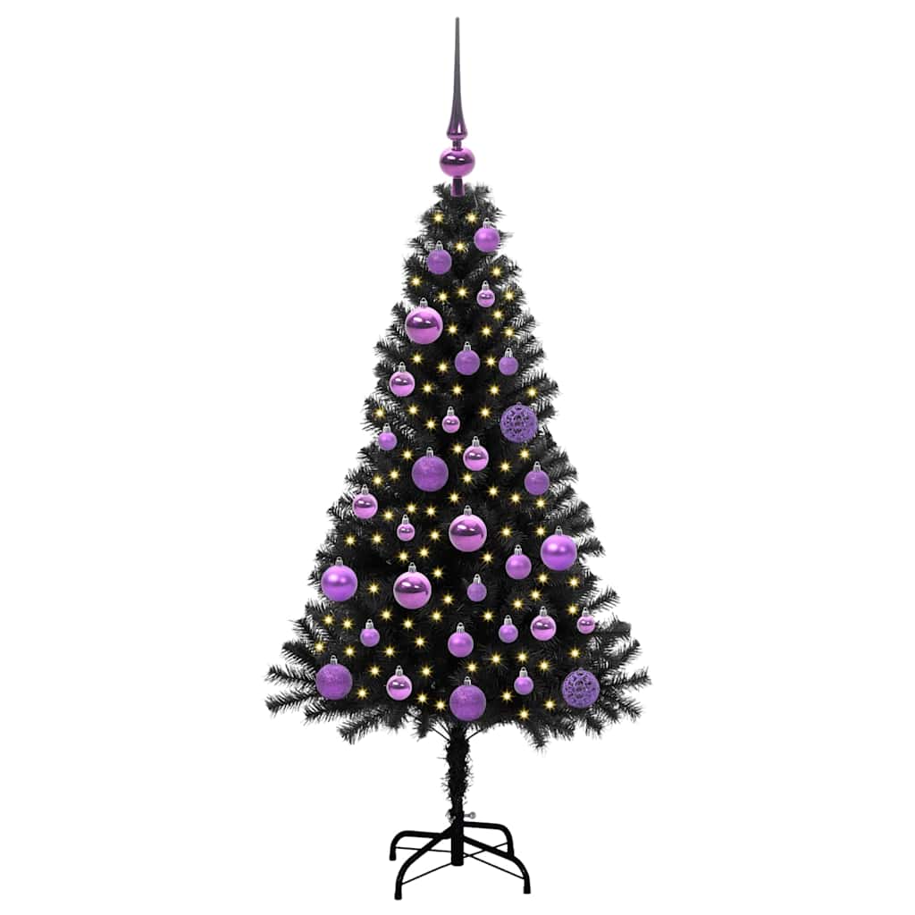 VidaXL Weihnachtsbaum mit 150 LEDs mit standardmäßigem schwarzem 120 cm PVC