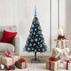 VidaXL Weihnachtsbaum mit 150 LEDs mit standardmäßigem schwarzem 120 cm PVC