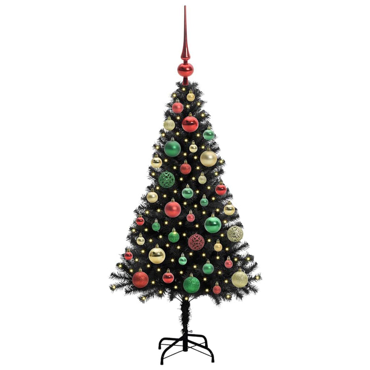 VidaXL Weihnachtsbaum mit 150 LEDs mit standardmäßigem schwarzem 120 cm PVC