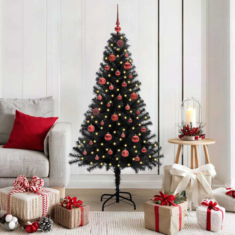 Vidaxx Weihnachtsbaum mit 150 LEDs mit standardmäßigem schwarzem 150 cm PVC