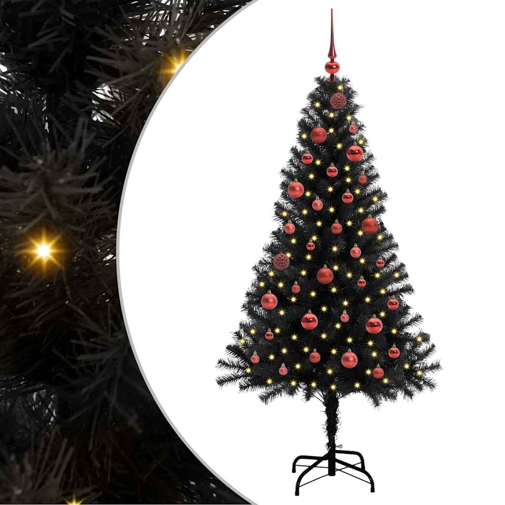 Vidaxx Weihnachtsbaum mit 150 LEDs mit standardmäßigem schwarzem 150 cm PVC