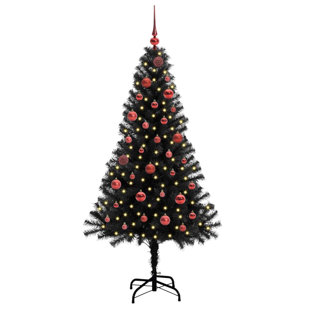 Vidaxx Weihnachtsbaum mit 150 LEDs mit standardmäßigem schwarzem 150 cm PVC