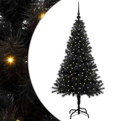 Vidaxx Weihnachtsbaum mit 150 LEDs mit standardmäßigem schwarzem 150 cm PVC