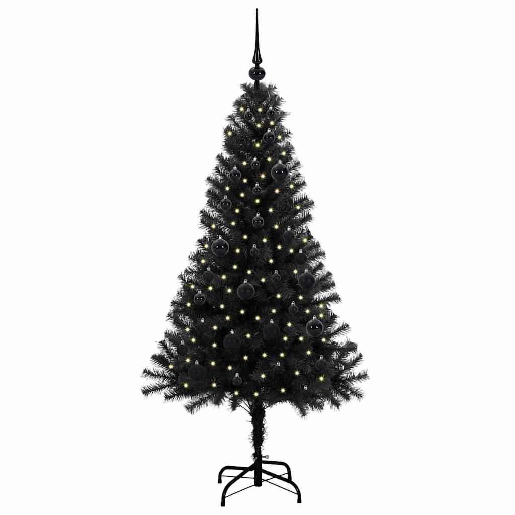 Vidaxx Weihnachtsbaum mit 150 LEDs mit standardmäßigem schwarzem 150 cm PVC