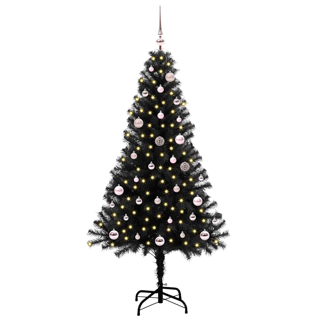 Vidaxx Weihnachtsbaum mit 150 LEDs mit standardmäßigem schwarzem 150 cm PVC