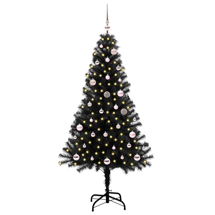 Vidaxx Weihnachtsbaum mit 150 LEDs mit standardmäßigem schwarzem 150 cm PVC