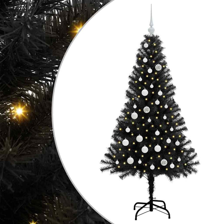 Vidaxx Weihnachtsbaum mit 150 LEDs mit standardmäßigem schwarzem 150 cm PVC
