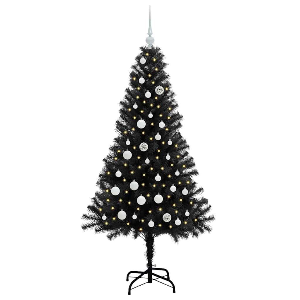 Vidaxx Weihnachtsbaum mit 150 LEDs mit standardmäßigem schwarzem 150 cm PVC