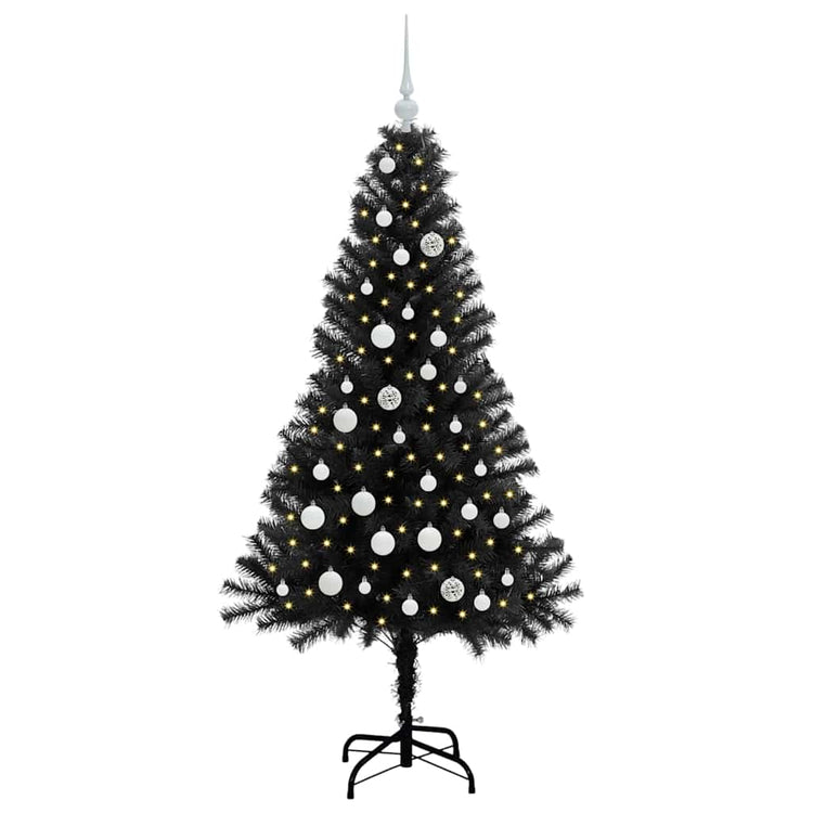Vidaxx Weihnachtsbaum mit 150 LEDs mit standardmäßigem schwarzem 150 cm PVC