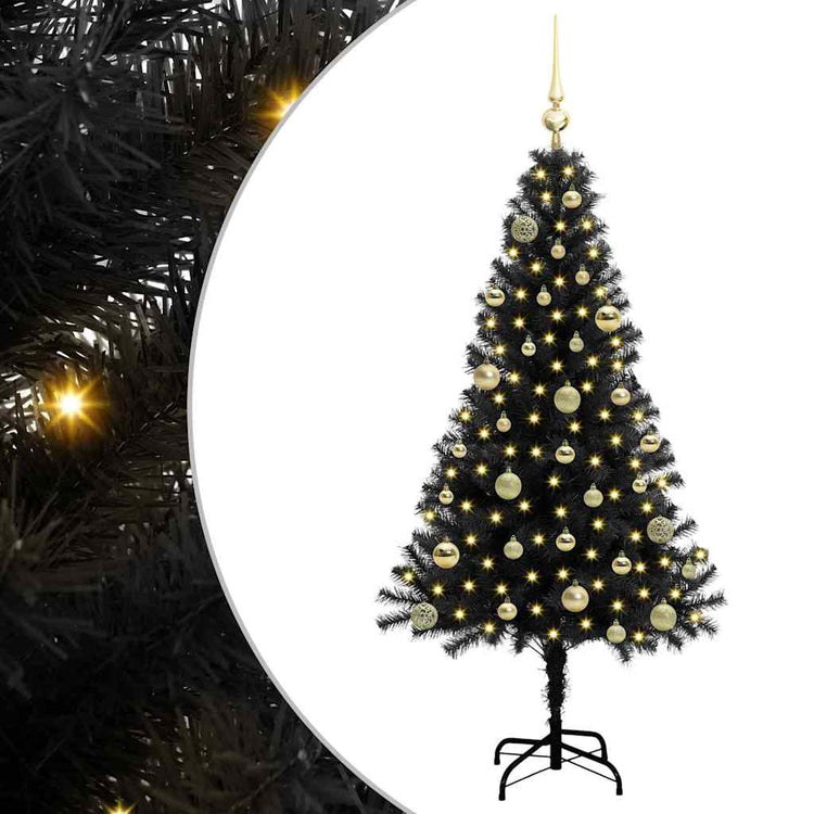 Vidaxx Weihnachtsbaum mit 150 LEDs mit standardmäßigem schwarzem 150 cm PVC