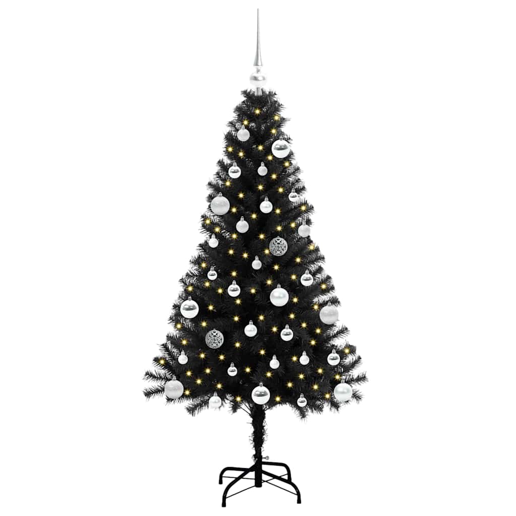 Vidaxx Weihnachtsbaum mit 150 LEDs mit standardmäßigem schwarzem 150 cm PVC