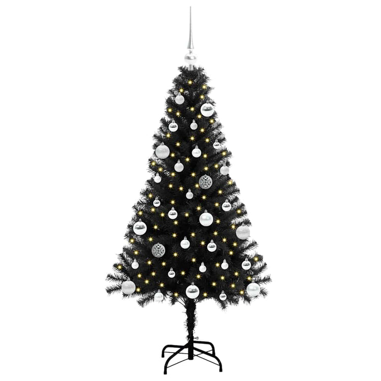 Vidaxx Weihnachtsbaum mit 150 LEDs mit standardmäßigem schwarzem 150 cm PVC