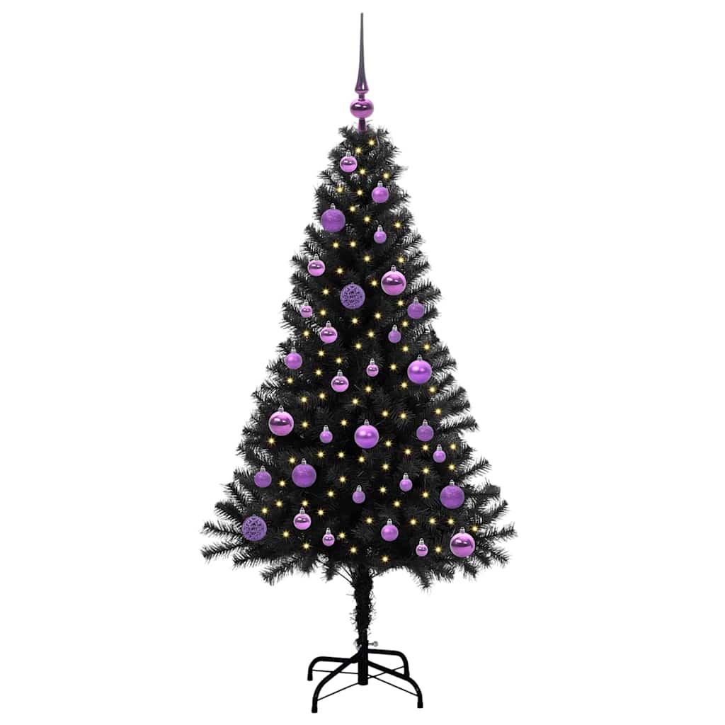 Vidaxx Weihnachtsbaum mit 150 LEDs mit standardmäßigem schwarzem 150 cm PVC