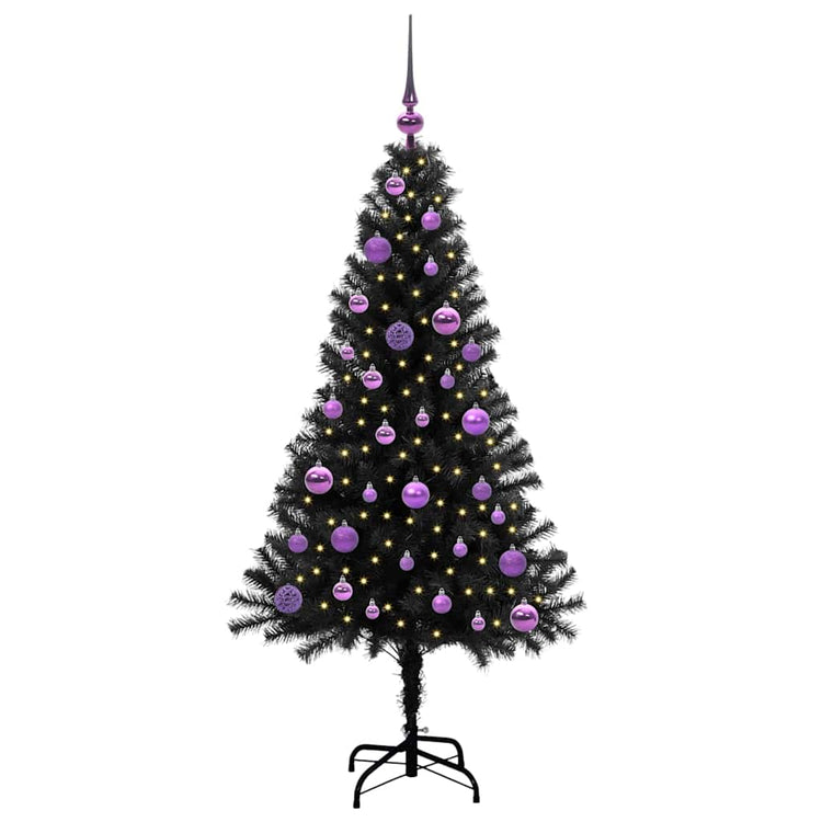 Vidaxx Weihnachtsbaum mit 150 LEDs mit standardmäßigem schwarzem 150 cm PVC