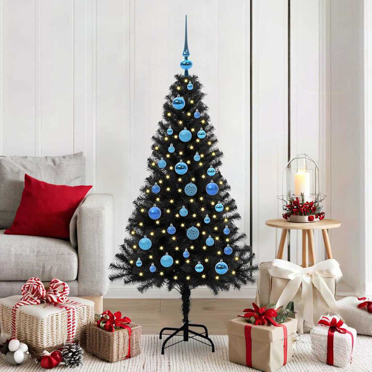 Vidaxx Weihnachtsbaum mit 150 LEDs mit standardmäßigem schwarzem 150 cm PVC