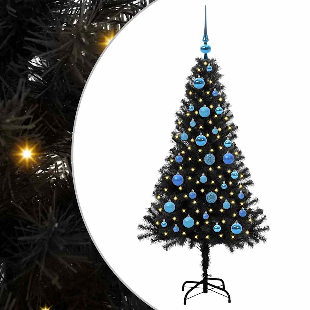 Vidaxx Weihnachtsbaum mit 150 LEDs mit standardmäßigem schwarzem 150 cm PVC