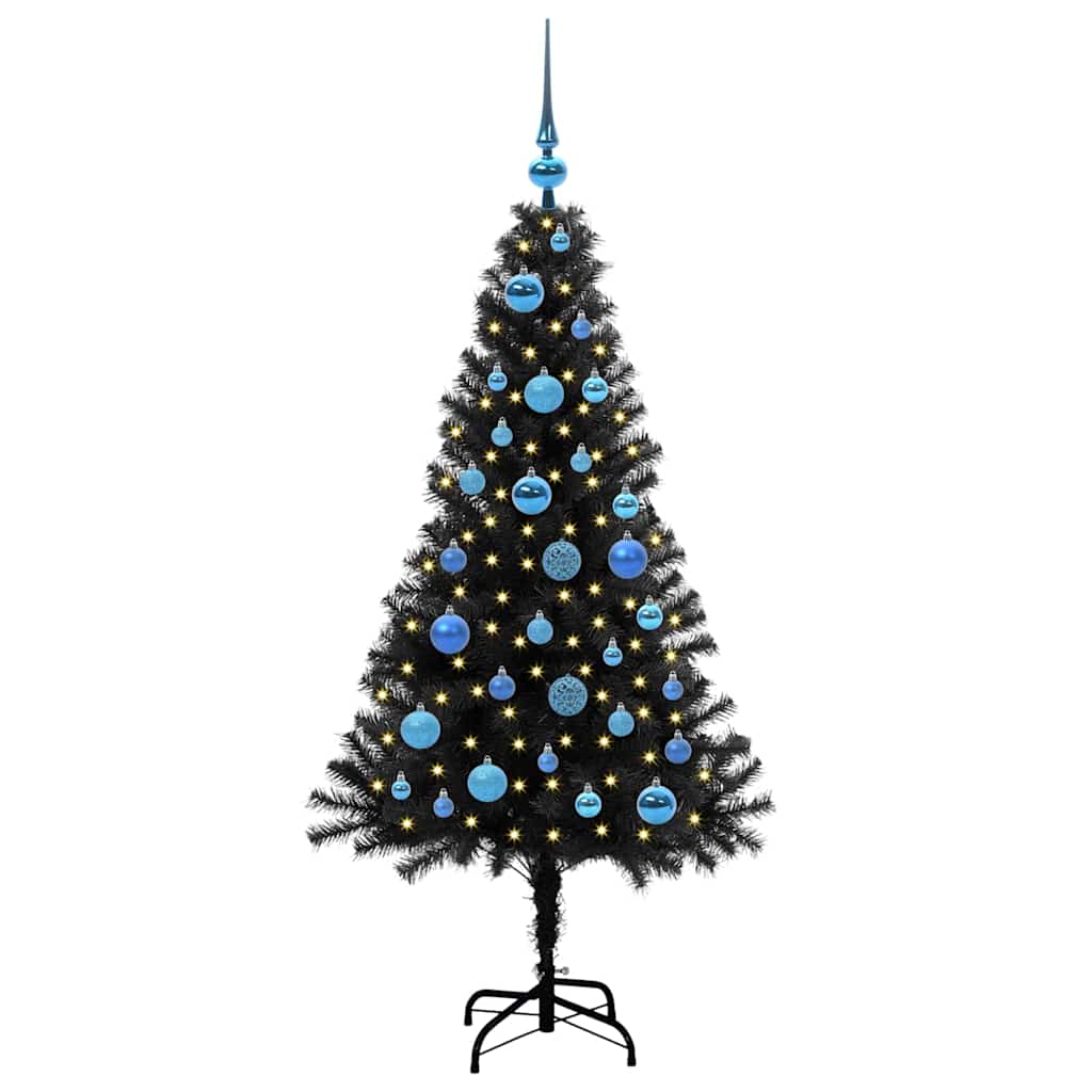 Vidaxx Weihnachtsbaum mit 150 LEDs mit standardmäßigem schwarzem 150 cm PVC