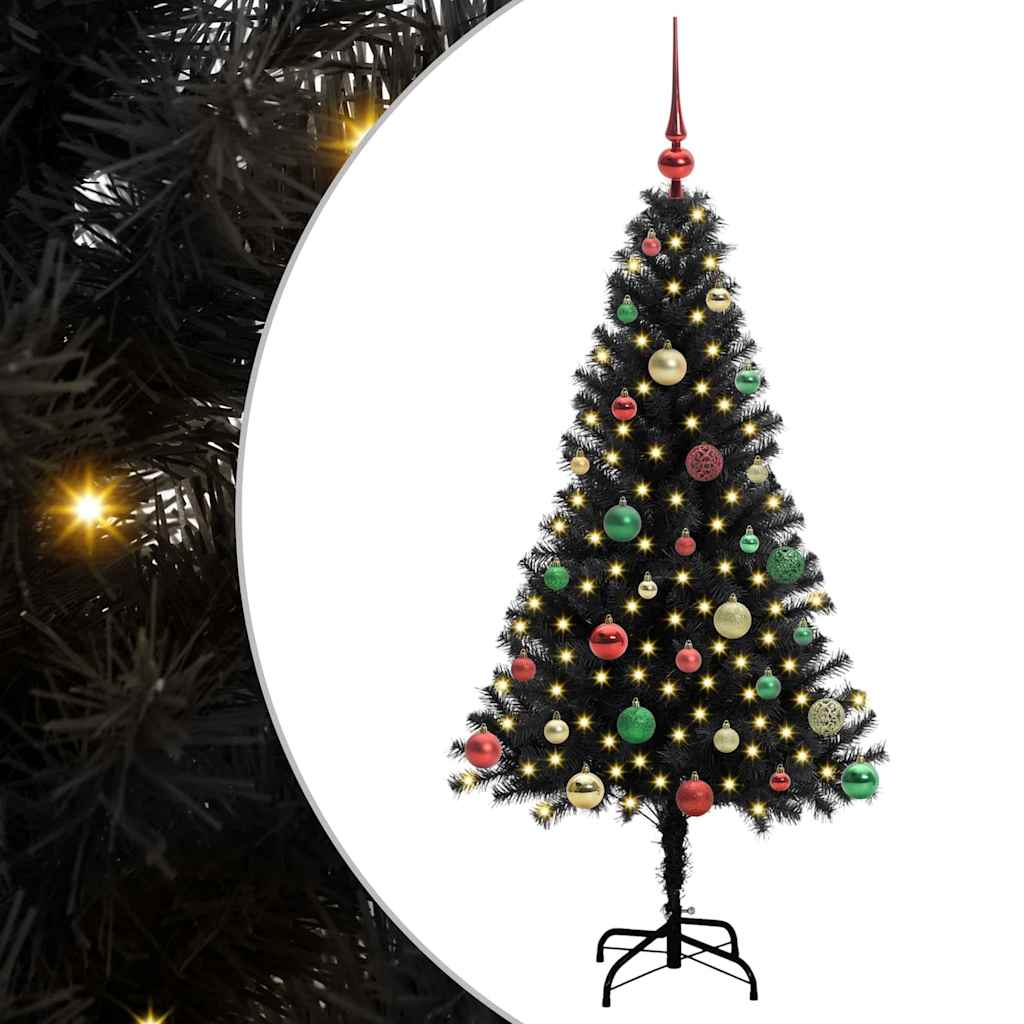 Vidaxx Weihnachtsbaum mit 150 LEDs mit standardmäßigem schwarzem 150 cm PVC