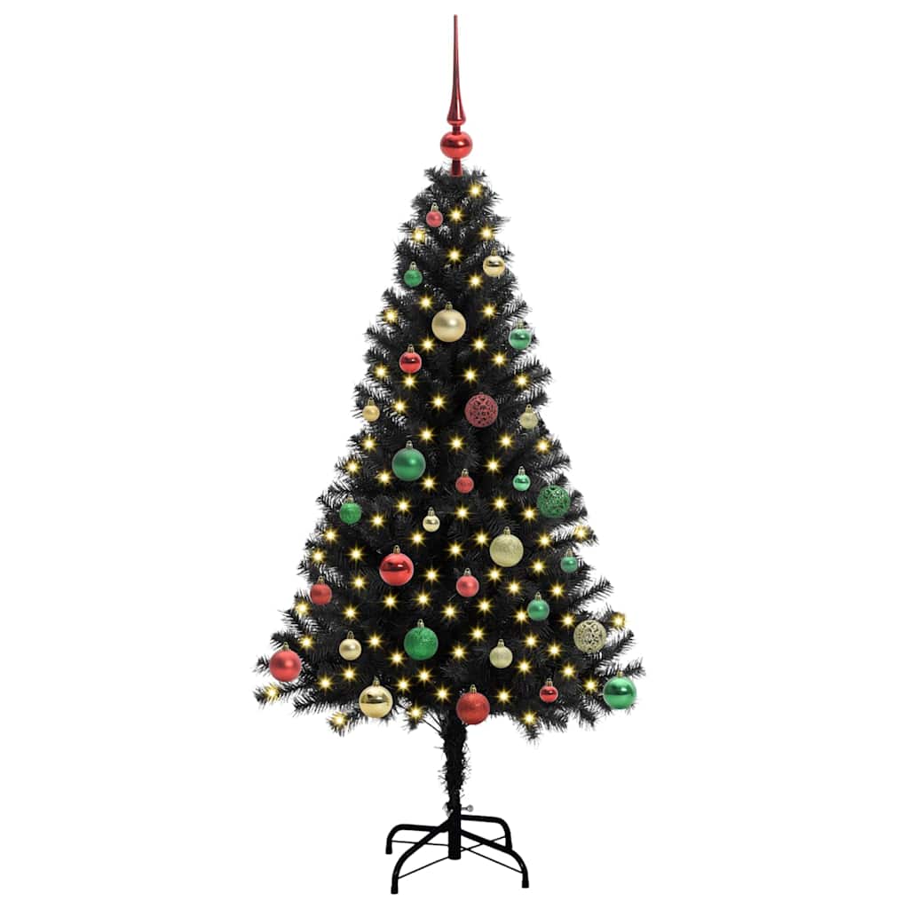 Vidaxx Weihnachtsbaum mit 150 LEDs mit standardmäßigem schwarzem 150 cm PVC