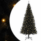 VidaXL Weihnachtsbaum mit 300 LEDs mit standardmäßigem schwarzem 180 cm PVC - afbeelding 2