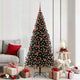 VidaXL Weihnachtsbaum mit 300 LEDs mit standardmäßigem schwarzem 180 cm PVC