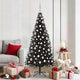 VidaXL Weihnachtsbaum mit 300 LEDs mit standardmäßigem schwarzem 180 cm PVC