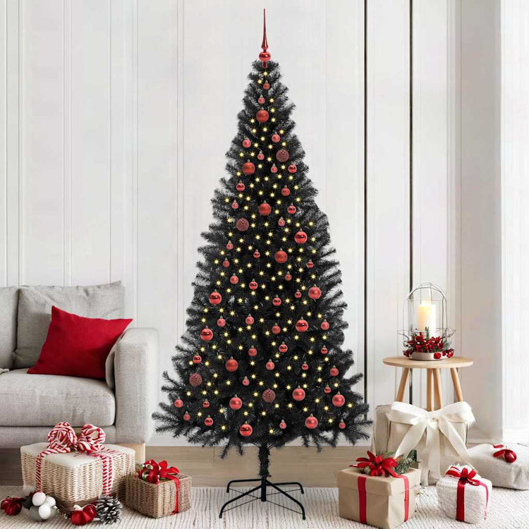 VidaXL Weihnachtsbaum mit 300 LEDs mit standardmäßigem schwarzem 210 cm PVC