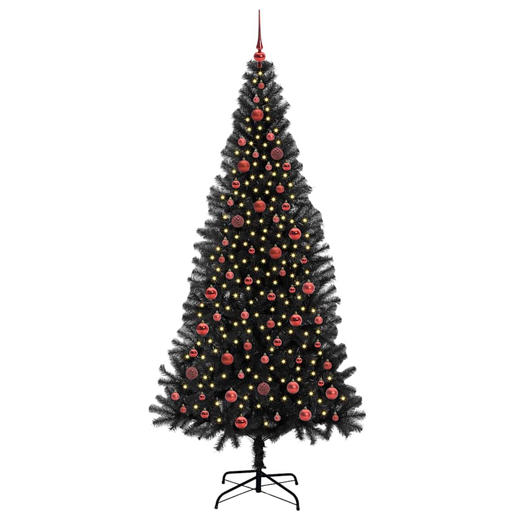 VidaXL Weihnachtsbaum mit 300 LEDs mit standardmäßigem schwarzem 210 cm PVC