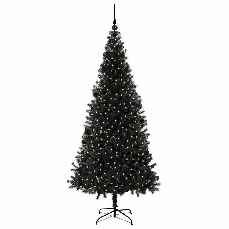 VidaXL Weihnachtsbaum mit 300 LEDs mit standardmäßigem schwarzem 210 cm PVC