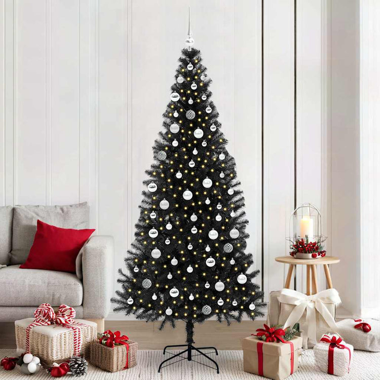 VidaXL Weihnachtsbaum mit 300 LEDs mit standardmäßigem schwarzem 210 cm PVC