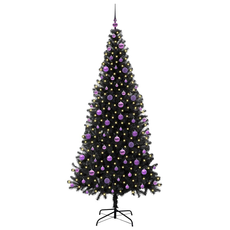VidaXL Weihnachtsbaum mit 300 LEDs mit standardmäßigem schwarzem 210 cm PVC