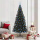 VidaXL Weihnachtsbaum mit 300 LEDs mit standardmäßigem schwarzem 210 cm PVC