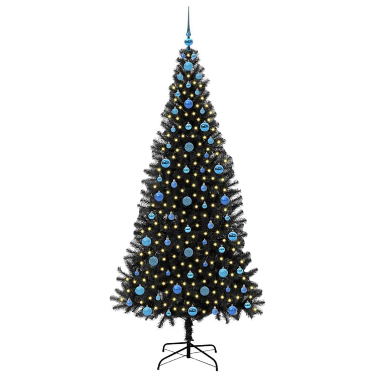 VidaXL Weihnachtsbaum mit 300 LEDs mit standardmäßigem schwarzem 210 cm PVC