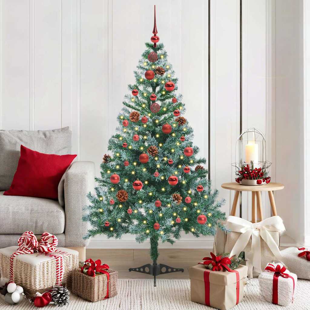 Vidaxx künstlicher Weihnachtsbaum mit 150 LED grün, 150 cm PVC und Stahl