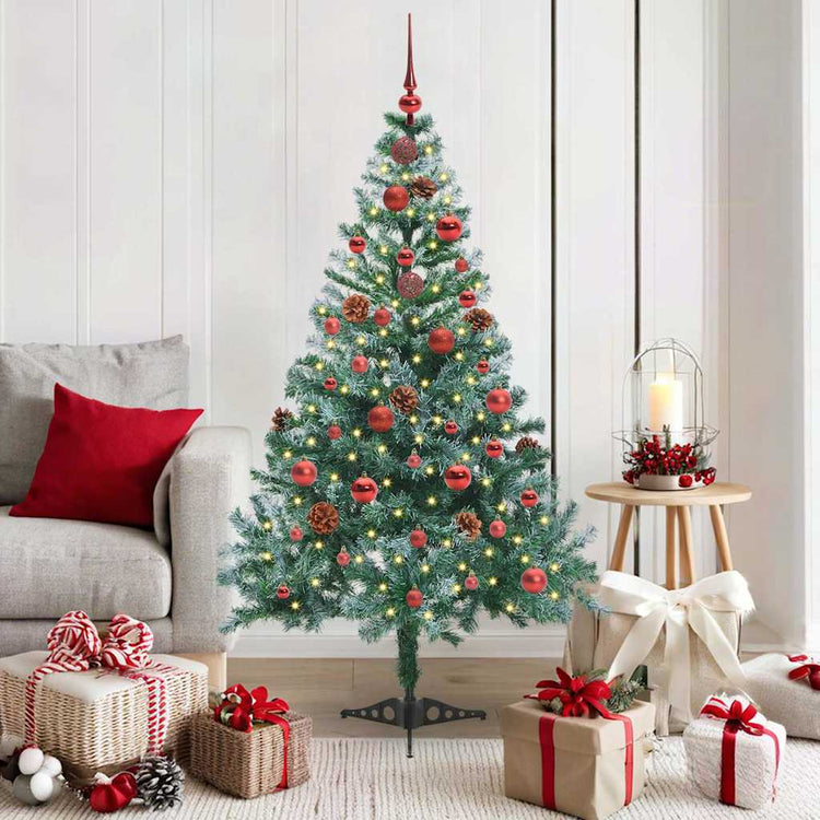 Vidaxx künstlicher Weihnachtsbaum mit 150 LED grün, 150 cm PVC und Stahl